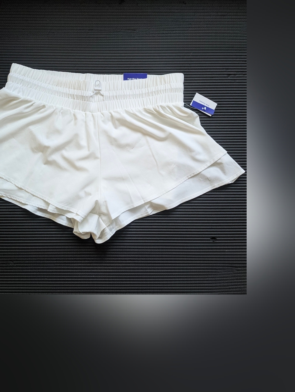 Joy Lab Women's High Rise Double Layer Run Shorts White Large Running Gym NEW - Picture 4 of 15